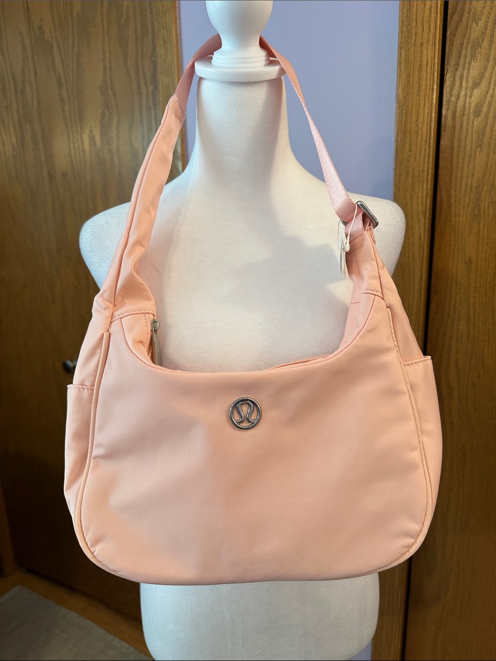 NWT Pink Lululemon Shoulder Bag with Icon Emblem.